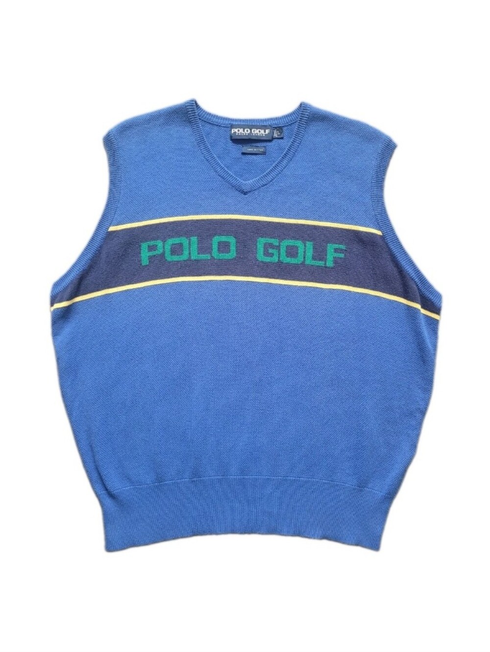 Vintage 90s Polo Golf Ralph Lauren Sweater Vest Mens L Color Block